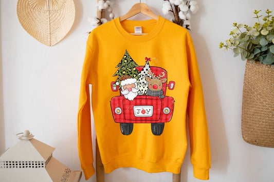 Christmas Santa Truck Sweatshirt - Wear and Wander