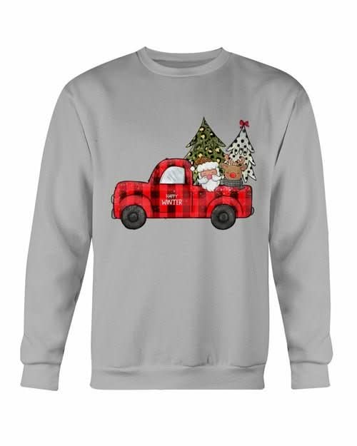 Christmas Santa Truck Sweatshirt - Wear and Wander