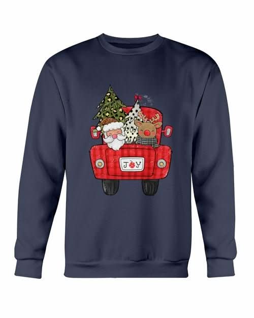 Christmas Santa Truck Sweatshirt - Wear and Wander