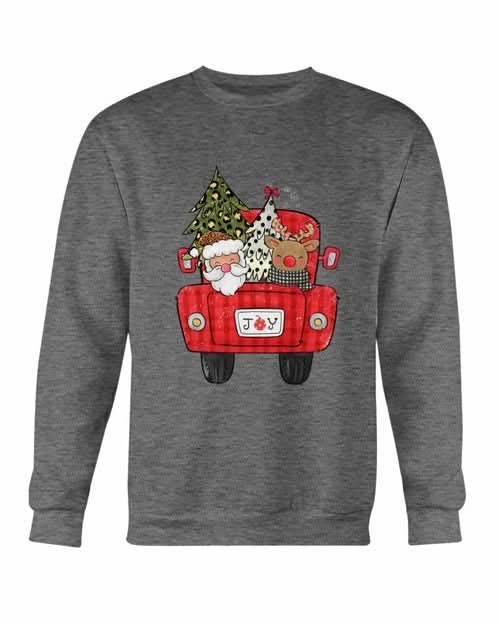 Christmas Santa Truck Sweatshirt - Wear and Wander