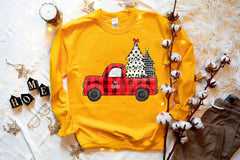 Christmas Tree Truck Sweatshirt - Wear and Wander