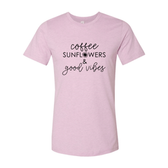 Coffee Sunflowers And Good Vibes Shirt - Wear and Wander