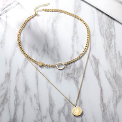 Coin Layered Necklace - Wear and Wander