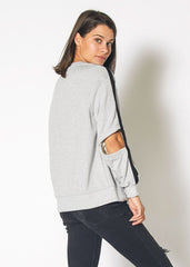Cold Elbow Sweatshirt in Heather Grey - Wear and Wander