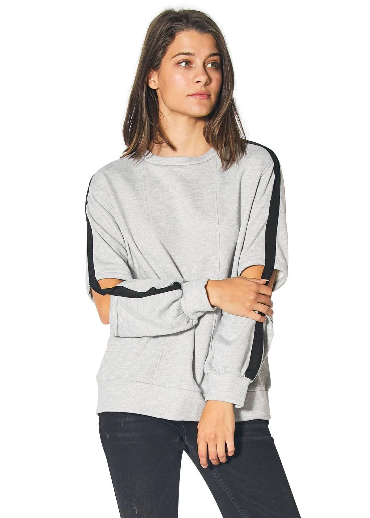 Cold Elbow Sweatshirt in Heather Grey - Wear and Wander