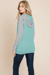 Color Block Striped Double Hoodie Sweatshirts - Wear and Wander