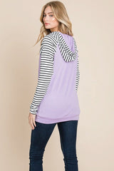 Color Block Striped Double Hoodie Sweatshirts - Wear and Wander