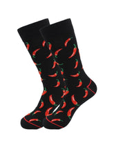 Cozy Designer Trending Food Socks - Chili Pepper for Men and Women - Wear and Wander