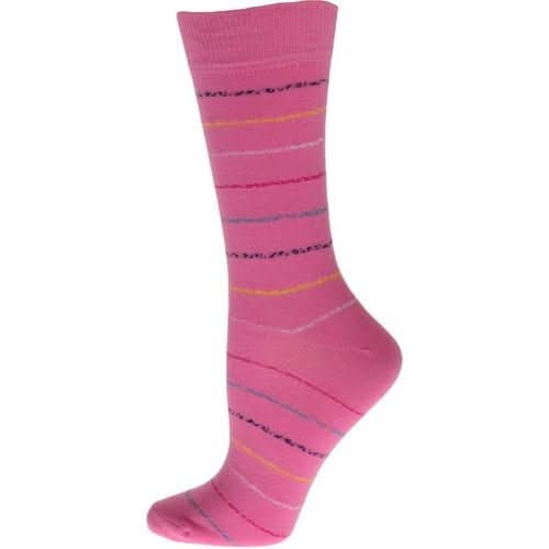 Crew Cotton Blend Vibrant Colorful Striped Women's Socks - Wear and Wander