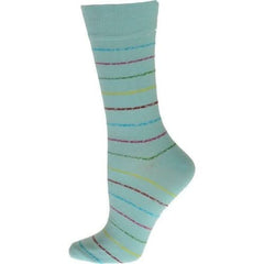 Crew Cotton Blend Vibrant Colorful Striped Women's Socks - Wear and Wander