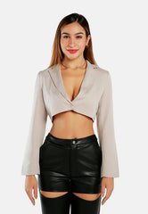 Cropped Tailored Blazer - Wear and Wander