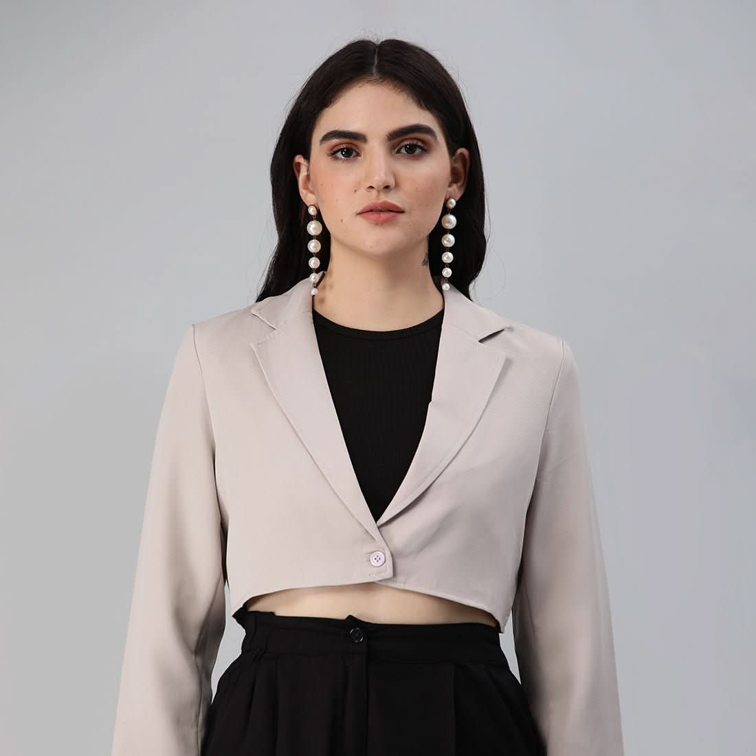 Cropped Tailored Blazer - Wear and Wander