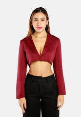 Cropped Tailored Blazer - Wear and Wander