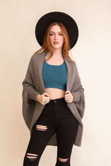 Cuddly Bat Sleeve Knit Cardigan - Wear and Wander