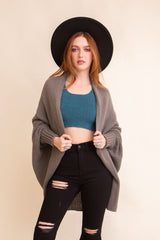 Cuddly Bat Sleeve Knit Cardigan - Wear and Wander
