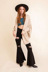 Cuddly Bat Sleeve Knit Cardigan - Wear and Wander