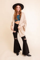 Cuddly Bat Sleeve Knit Cardigan - Wear and Wander