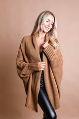 Cuddly Bat Sleeve Knit Cardigan - Wear and Wander