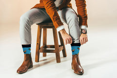 Cute Casual Designer Animal Socks - Rooster - for Men and Women - Wear and Wander