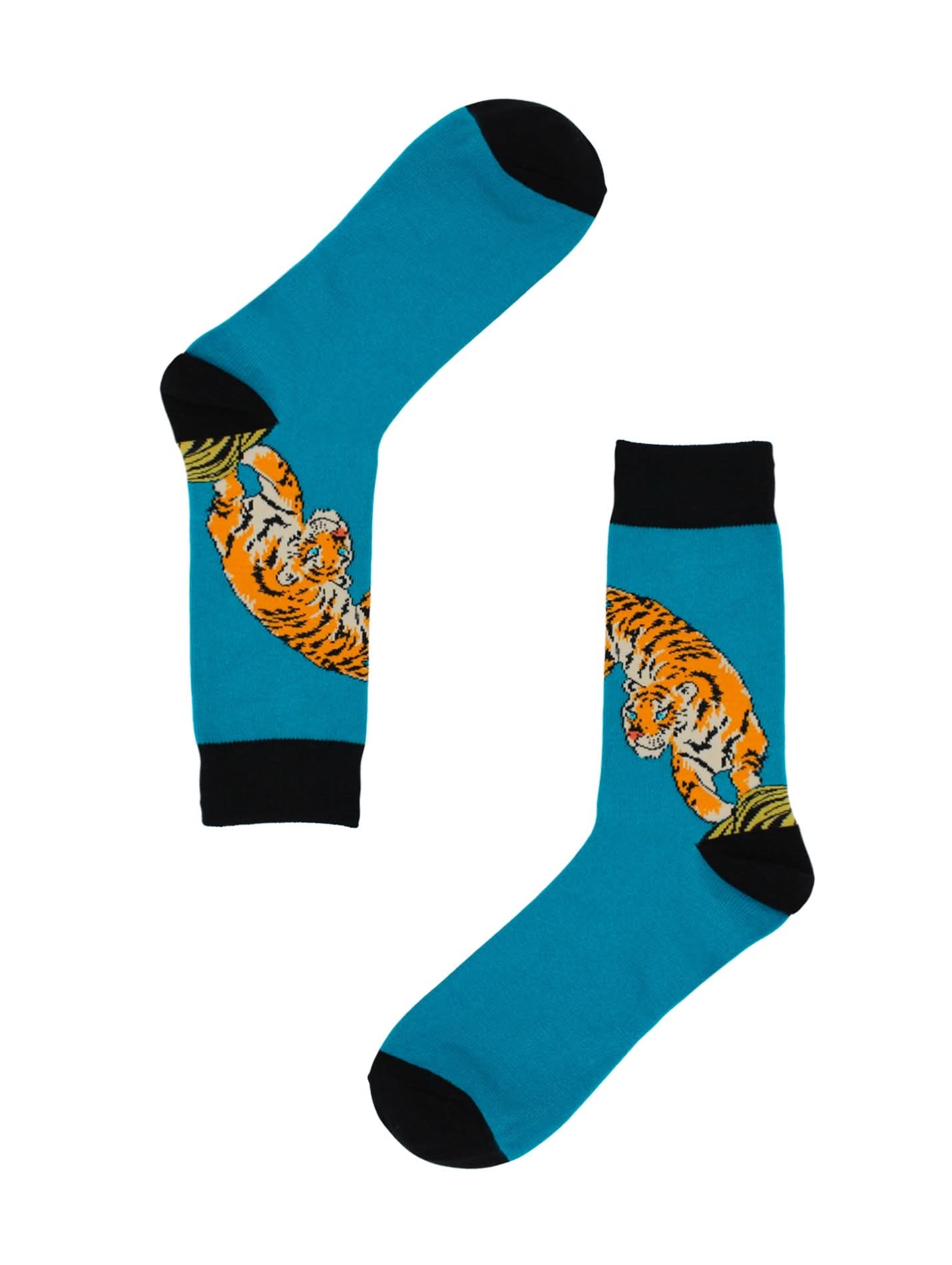 Cute Casual Designer Animal Socks - Tiger for Men and Women - Wear and Wander