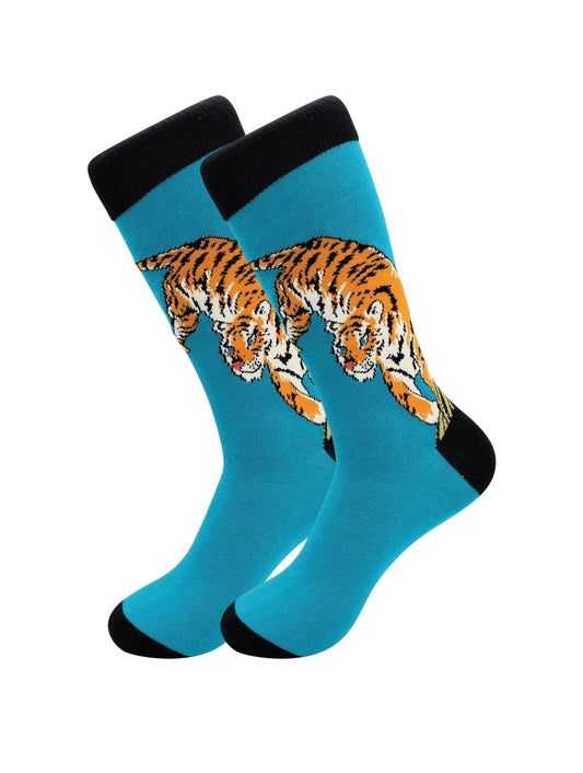 Cute Casual Designer Animal Socks - Tiger for Men and Women - Wear and Wander