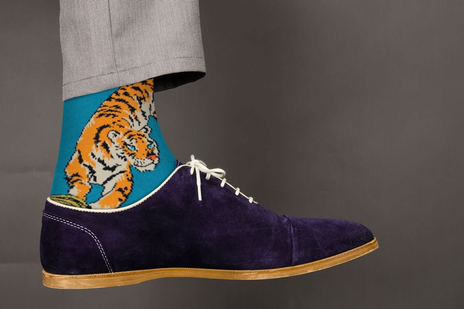 Cute Casual Designer Animal Socks - Tiger for Men and Women - Wear and Wander