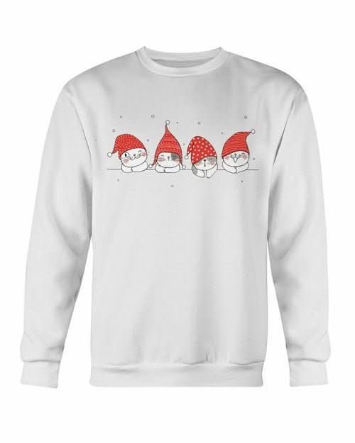 Cute Cats Christmas Sweatshirt - Wear and Wander