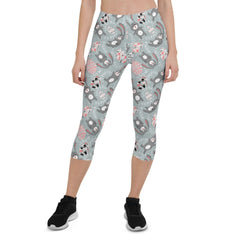 Cute Easter Bunny Capri Leggings for Women - Wear and Wander
