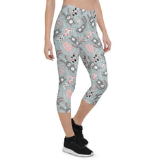 Cute Easter Bunny Capri Leggings for Women - Wear and Wander