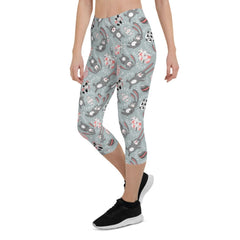 Cute Easter Bunny Capri Leggings for Women - Wear and Wander