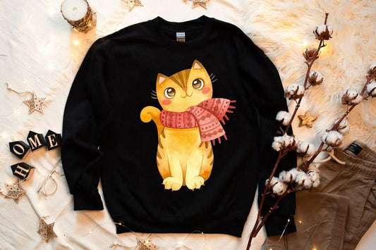 Cute Winter Cats Christmas Sweatshirt - Wear and Wander