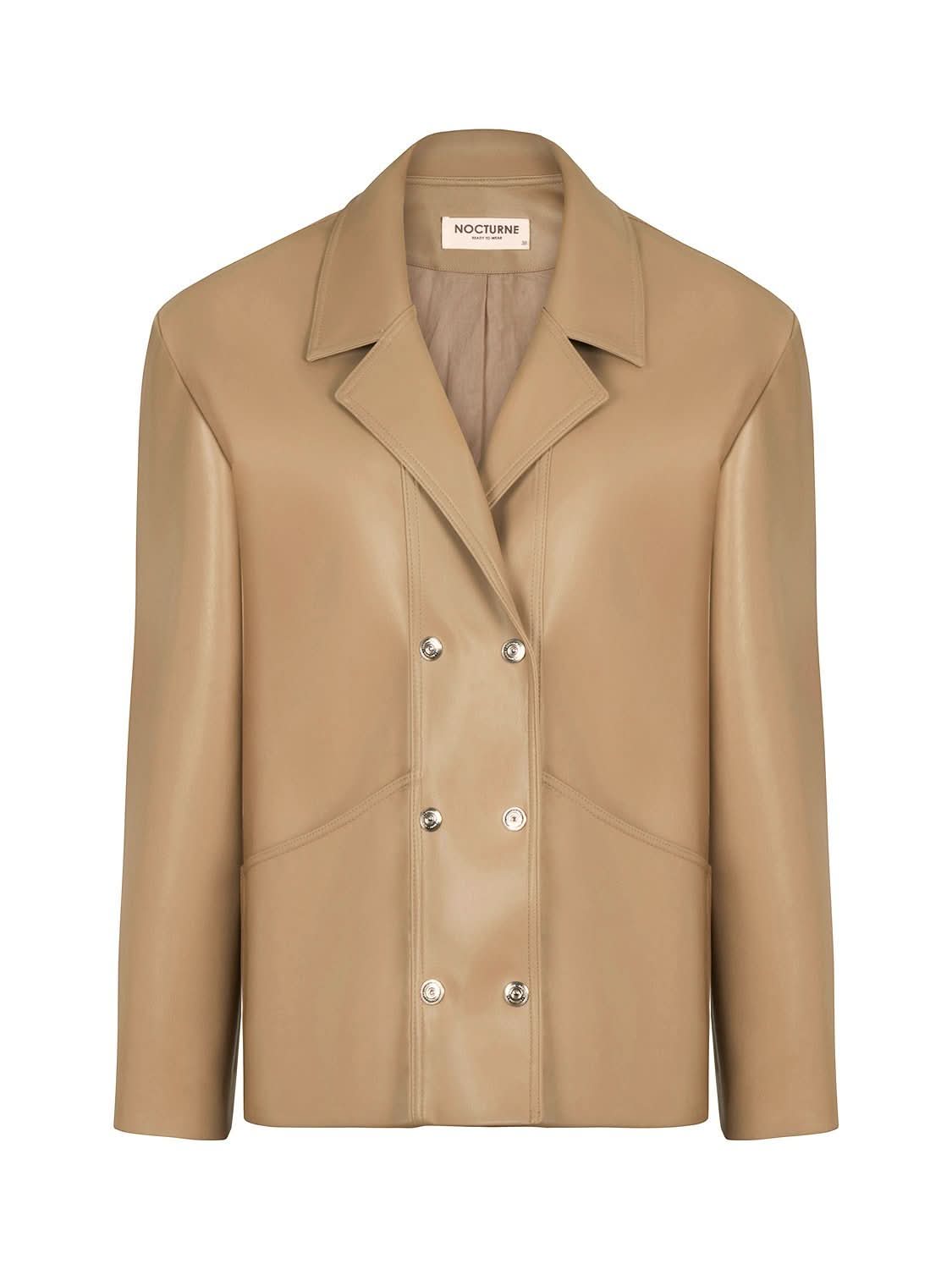 Double Breasted Leather Jacket - Wear and Wander