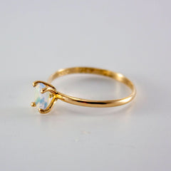 Ethiopian Opal Oval Solitaire 14k Gold Filled Ring - Wear and Wander