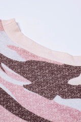 Fashion Dusty Pink Digital Camo Print Sweatshirt - Wear and Wander