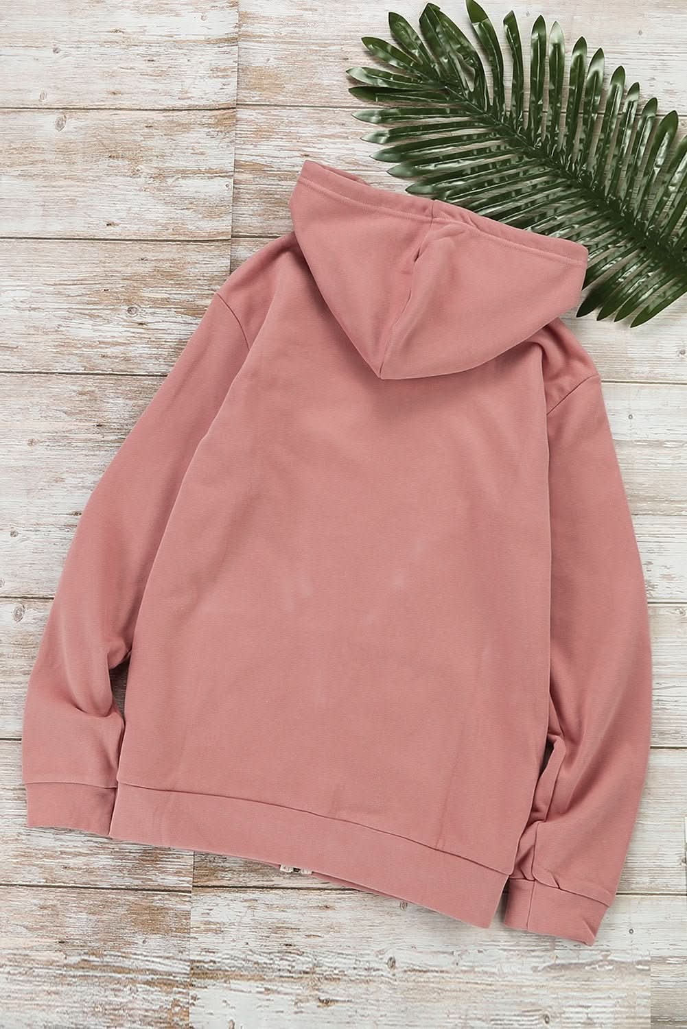 Fashion Pink Zip - up Hoodie Jacket - Wear and Wander