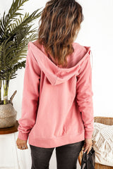 Fashion Pink Zip - up Hoodie Jacket - Wear and Wander