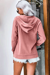 Fashion Pink Zip - up Hoodie Jacket - Wear and Wander