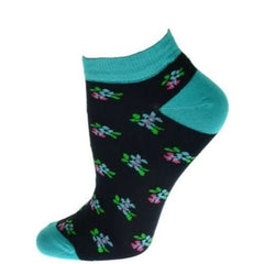 Floral Pattern Ankle Low Cut Cotton Socks - Wear and Wander