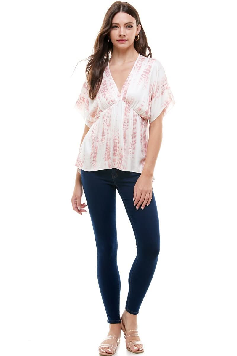 Flowy V - Neck Top with Relaxed Fit - Wear and Wander