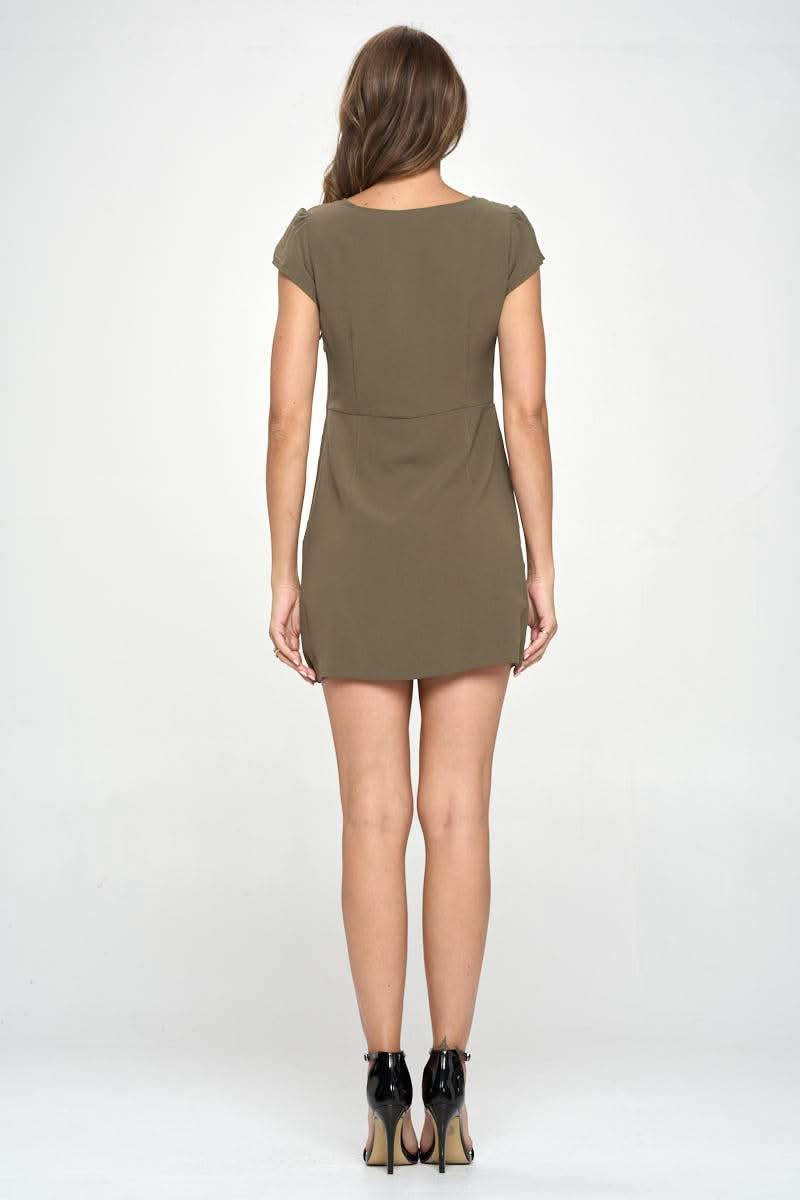 Geometric Cutout Detail Mini Dress - Wear and Wander