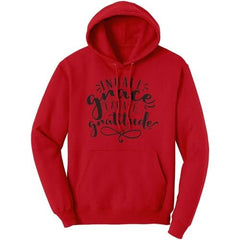 Graphic Hoodie Sweatshirt, Inhale Grace Exhale Gratitude Hooded Shirt - Wear and Wander