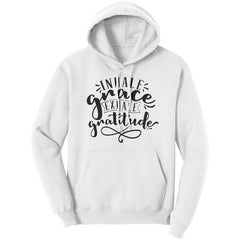 Graphic Hoodie Sweatshirt, Inhale Grace Exhale Gratitude Hooded Shirt - Wear and Wander