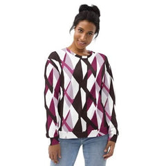 Graphic Sweatshirt for Women Pink Mauve Pattern 2 - Wear and Wander