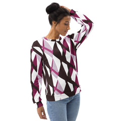 Graphic Sweatshirt for Women Pink Mauve Pattern 2 - Wear and Wander