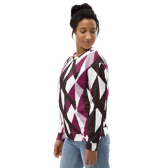 Graphic Sweatshirt for Women Pink Mauve Pattern 2 - Wear and Wander