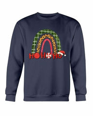 HO HO HO Rainbow Santa Christmas Sweatshirt - Wear and Wander