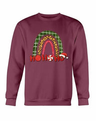 HO HO HO Rainbow Santa Christmas Sweatshirt - Wear and Wander