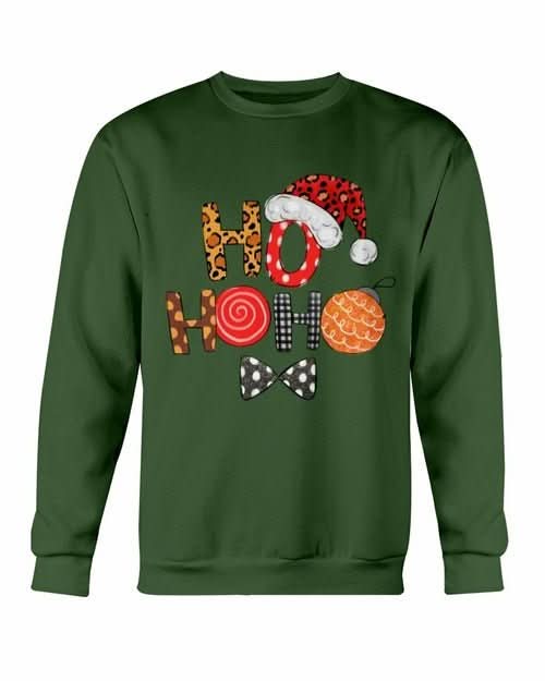 HO HO HO Santa Cap Christmas Sweatshirt - Wear and Wander