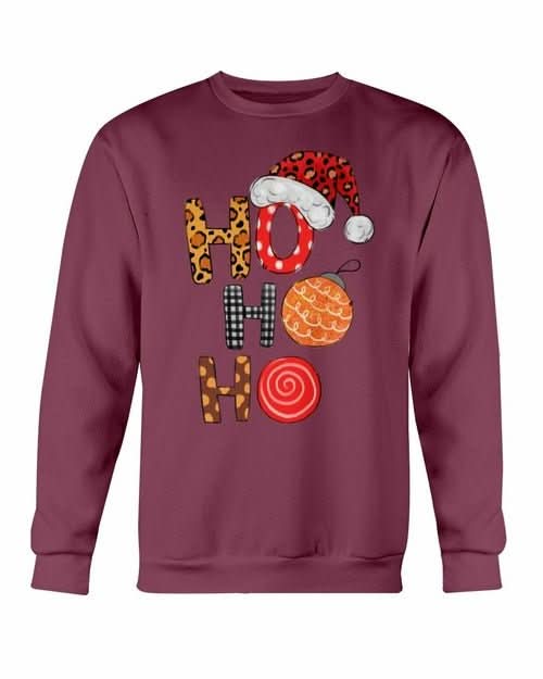 HO HO HO Santa Christmas Cap Sweatshirt - Wear and Wander