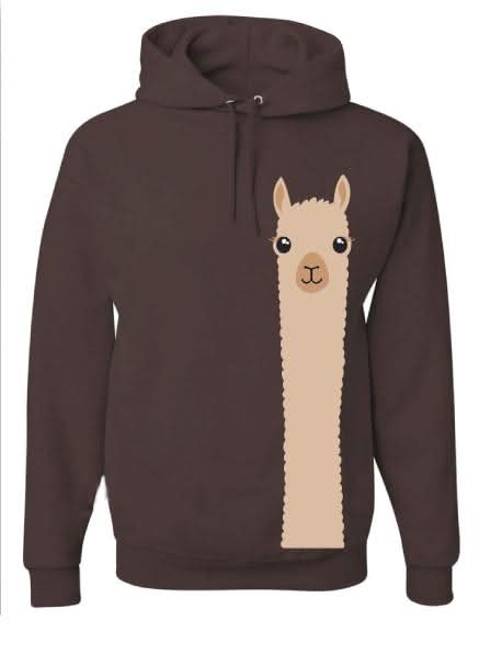 Hooded Sweatshirt: Alpaca Watching - Wear and Wander